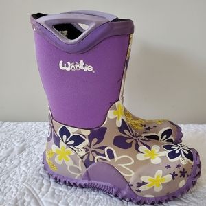 WOOTIE Toddler Girls Neoprene Waterproof, Pull On Boots